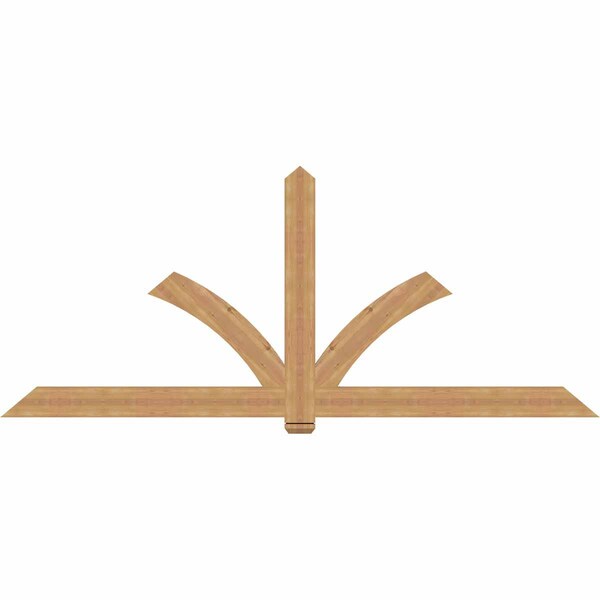 Ekena Millwork Redmond Timber Gable Bracket, Western Red Cedar, 108"W x 45"H x 1 1/2"D x 5 1/2"F, 10/12 Pitch GBW108X45X0206RED00SWR - main